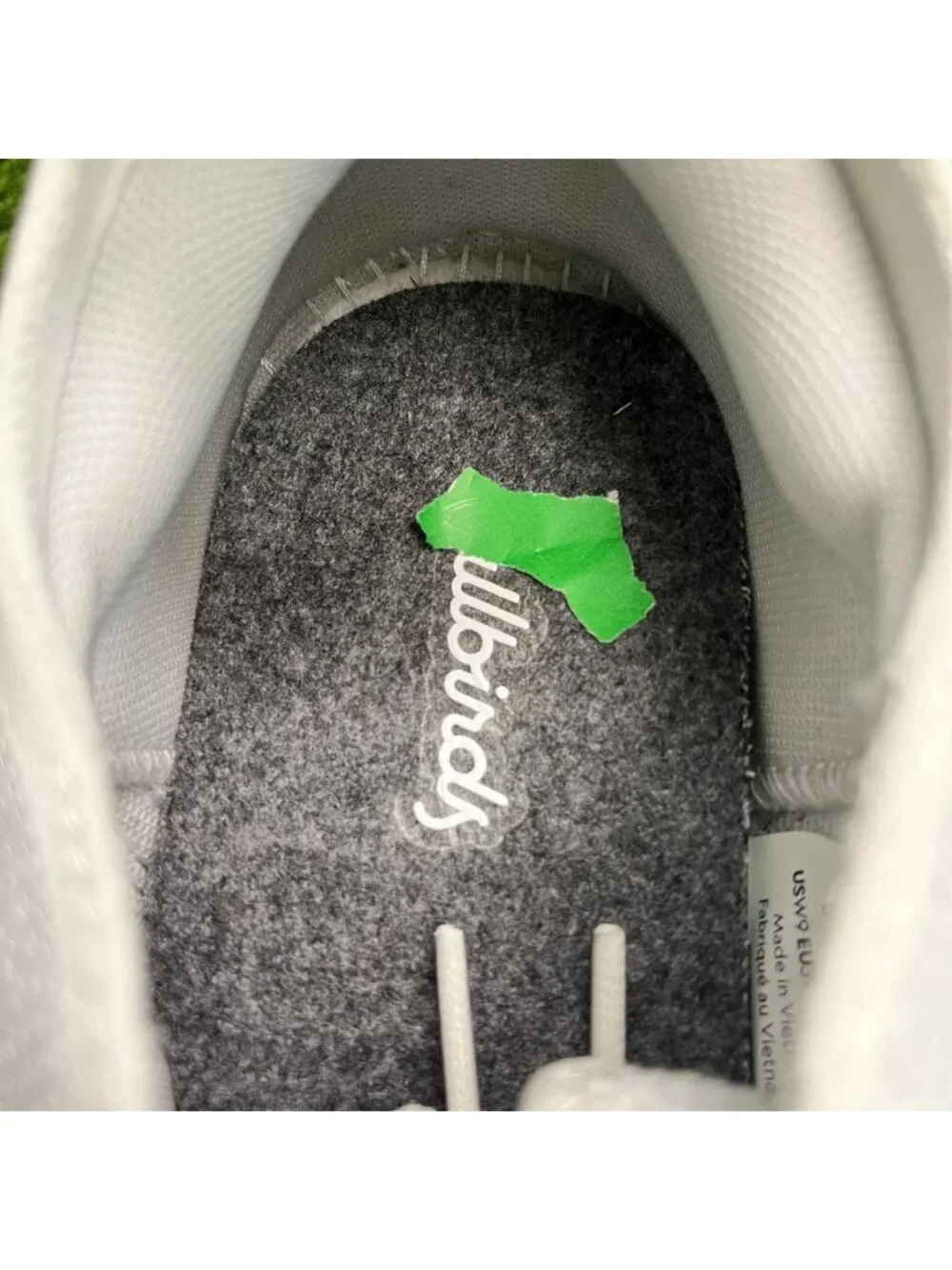 Allbirds Tree Runner Go Womens Size 9 White Blue Athletic Running Shoes Sneakers